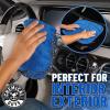 imageChemical Guys MIC110003 Professional Grade Premium Microfiber Towels Blue 16 Inch x 16 Inch Pack of 3  Safe for Car Wash Home Cleaning ampamp Pet Drying ClothsBlue