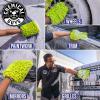 imageChemical Guys MIC49302 Chenille Premium ScratchFree Microfiber Wash Mitt Lime Green 96quot x 23quot x 7quot 2 PackGreen
