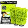 imageChemical Guys MIC49302 Chenille Premium ScratchFree Microfiber Wash Mitt Lime Green 96quot x 23quot x 7quot 2 PackGreen