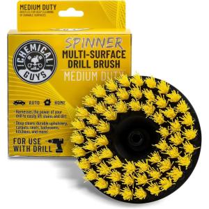 imageChemical Guys ACC201BrushS Gray 1 Pack Carpet Brush with Drill Attachment Light DutyMedium Duty