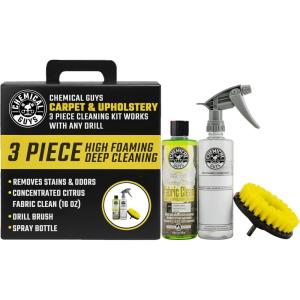 imageChemical Guys Foaming Citrus Fabric Clean ampamp Drill Brush Kit  HighFoaming Stain ampamp Odor Remover for Car Carpets Upholstery ampamp Floor Mats  Deep Cleans ampamp Deodorizes Citrus Scent  16 fl oz