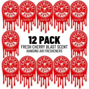 imageChemical Guys Hanging Air Freshener Black Frost Scent 12 Pack Great for Cars Trucks SUVs RVs Home Garage Workspace Dorm Room ampamp More 4 x 3 Packs  AIR40504Cherry