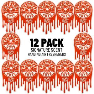 imageChemical Guys Hanging Air Freshener Black Frost Scent 12 Pack Great for Cars Trucks SUVs RVs Home Garage Workspace Dorm Room ampamp More 4 x 3 Packs  AIR40504Signature