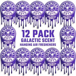 imageChemical Guys Hanging Air Freshener Black Frost Scent 12 Pack Great for Cars Trucks SUVs RVs Home Garage Workspace Dorm Room ampamp More 4 x 3 Packs  AIR40504Galactic