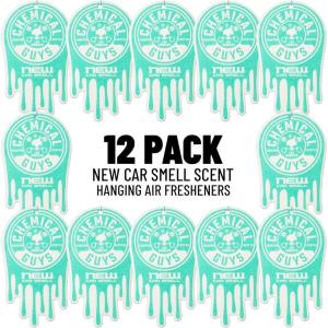 imageChemical Guys Hanging Air Freshener Black Frost Scent 12 Pack Great for Cars Trucks SUVs RVs Home Garage Workspace Dorm Room ampamp More 4 x 3 Packs  AIR40504New Car