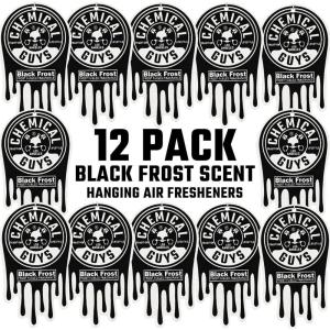 imageChemical Guys Hanging Air Freshener Black Frost Scent 12 Pack Great for Cars Trucks SUVs RVs Home Garage Workspace Dorm Room ampamp More 4 x 3 Packs  AIR40504Black Frost