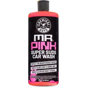 imageChemical Guys Mr Pink Foaming Car Wash Soap HighSuds pHBalanced Car Shampoo Safe for Wax ampamp Sealants Works with Foam Cannons ampamp Bucket Wash Safe on All Paint Finishes 128 oz Candy Scent32 Fl Oz Pack of 1