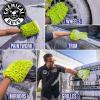 imageChemical Guys MIC493 Chenille Premium ScratchFree Microfiber Wash Mitt Lime Green 96quot x 23quot x 7quotRegular