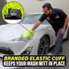 imageChemical Guys MIC493 Chenille Premium ScratchFree Microfiber Wash Mitt Lime Green 96quot x 23quot x 7quotRegular