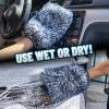 imageChemical Guys The Dually DualFiber WetDry Use Microfiber Wash Mitt Car Wash Mitt Great for Car Truck SUV RV ampamp More Dark Blue  White 2 Pack MIC51702