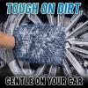 imageChemical Guys The Dually DualFiber WetDry Use Microfiber Wash Mitt Car Wash Mitt Great for Car Truck SUV RV ampamp More Dark Blue  White 2 Pack MIC51702