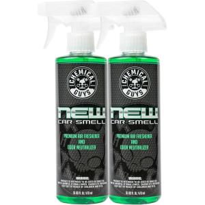 imageChemical Guys AIR10104 New Car Smell Premium Air Freshener and Odor Eliminator New Car Scent Great for Cars Trucks SUVs RVs ampamp More 4 fl oz8 Fl Oz Pack of 2