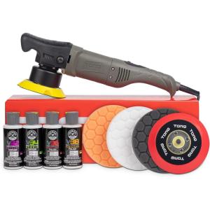 imageChemical Guys BUF501X 10FX Random Orbital Polisher Pads Polishes ampamp Compounds Kit Safe for Cars Trucks SUVs ampamp More Digital Display 700W Orbit 8mm  9 ItemsKit  9 Items