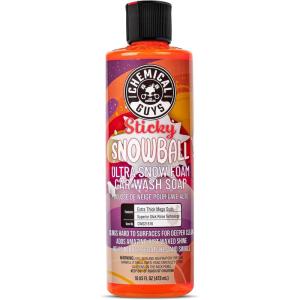 imageChemical Guys CWS21516 Sticky Snowball Ultra Snow Foam Car Wash Soap Works with Foam Cannons Foam Guns or Bucket Washes Safe for Cars Trucks Motorcycles RVs ampamp More 16 fl oz Cherry ScentSOAP