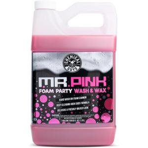 imageChemical Guys CWS2211602 Mr Pink Foam Party Wash ampamp Wax Works with Foam Cannons Foam Guns or Bucket Washes Safe for Cars Trucks SUVS Motorcycles RVs ampamp More 216 fl oz Tangerine Scent128 Fl Oz Pack of 1