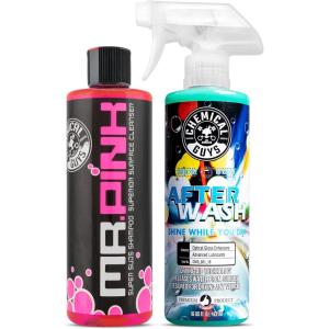 imageChemical Guys CWS40216A Car Wash Dry ampamp Shine Bundle  Mr Pink Foaming Car Wash Soap 16 fl oz  After Wash Gloss Boosting Drying Aid 16 fl oz 2 Items Works on Cars Trucks SUVs16 Fl Oz Pack of 1