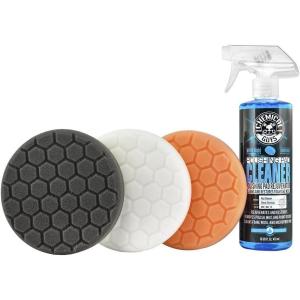 imageChemical Guys HEX3KIT5 55quot Buffing Pad Sampler Kit 4 Items 1 16 oz Polishing Pad Cleaner  3 55quot Buffing Pads that Work with 5quot Backing Plates65