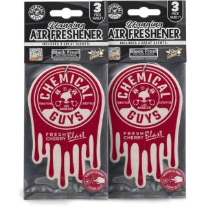 imageChemical Guys Hanging Air Freshener Variety Scent Pack 6 Pack Great for Cars Trucks SUVs RVs Home Garage Workspace Dorm Room ampamp More 2 x 3 Packs Black Frost Cherry Pina Colada  AIR40402