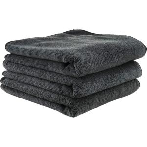 imageChemical Guys MIC35306 Workhorse Professional Grade Microfiber Towel Black 16 in x 16 in Pack of 6