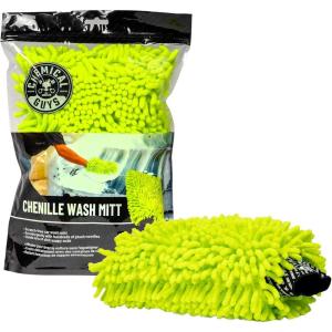 imageChemical Guys MIC493 Chenille Premium ScratchFree Microfiber Wash Mitt Lime Green 96quot x 23quot x 7quotRegular
