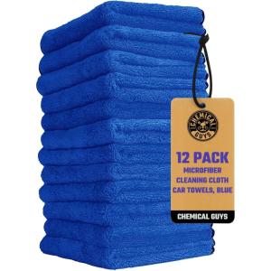 imageChemical Guys MIC50612 Professional Grade Premium Microfiber Towels Gold 16 Inch x 16 Inch Pack of 12  Safe for Car Wash Home Cleaning ampamp Pet Drying ClothsBlue