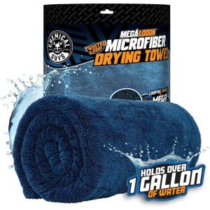 imageChemical Guys Megalodon Microfiber Drying Towel with Twisted Loop Technology Super Plush for Car Truck SUV RV ampamp More 24quot x 36quot Dark Blue  MIC531