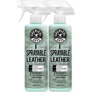 imageChemical Guys SPI103 Sprayable Leather Cleaner and Conditioner in One for Interiors Apparel and More Works on Natural Synthetic Pleather Faux Leather and More Leather Scent 128 fl oz 1 Gal16 Fl Oz Pack of 2