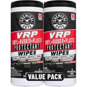 imageChemical Guys VRP Vinyl Rubber Plastic Shine and Protectant Wipes Canister 30 ct 2 Pack  Quick Detail Wipes for Interior ampamp Exterior Surfaces