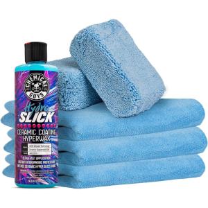 imageChemical Guys WAC22916 HydroSlick Intense Gloss Sio2 Ceramic Coating Hyperwax Hyper Gloss Shine Safe for Cars Trucks SUVs Motorcycles RVs ampamp More 16 fl oz16 oz Kit