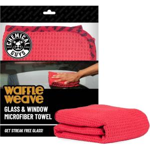 imageChemical Guys Waffle Weave for Home ampamp Auto Glass Windows Mirrors ampamp More Red 24 x 16 inchesRed