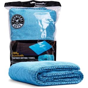 imageChemical Guys Woolly Mammoth Large Super Absorbent and Soft Microfiber Towels for Cars Gray 36 x 25 inches 2PackBlue