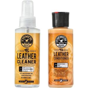 imageChemical Guys SPI10904 Leather Cleaner and Conditioner Complete Leather Care Kit for Use on Car Interiors Leather Apparel Furniture Shoes Boots Bags ampamp More 2  4 fl oz Bottles4 Fl Oz KIT