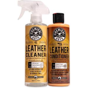 imageChemical Guys SPI10904 Leather Cleaner and Conditioner Complete Leather Care Kit for Use on Car Interiors Leather Apparel Furniture Shoes Boots Bags ampamp More 2  4 fl oz Bottles16 Fl Oz Kit