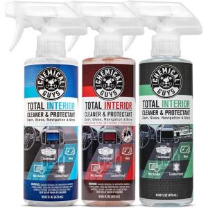 imageChemical Guys Total Interior Sprayable Cleaner and Protectant MultiScent 3 Pack Fresh Black Cherry ampamp New Car Safe for Cars Trucks SUVs Jeeps Motorcycles RVs ampamp More 3 16 fl oz Bottles533 Fl Oz Pack of 3
