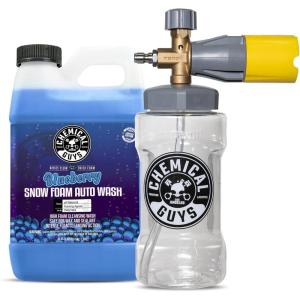 imageChemical Guys Big Mouth Max Release Foam Cannon and Blueberry Snow Foam Car Wash Soap 64 fl oz Car Wash Home Wash ampamp Boat Wash Foam Cannon Connects to Your Pressure Washer 34 oz Bottle 2 ItemsEQP324 KIT
