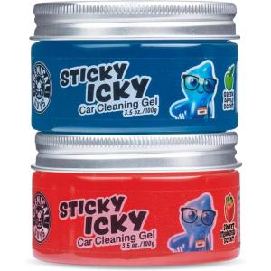 imageChemical Guys Sticky Icky Car Cleaning Gel Green Apple ampamp Sweet Strawberry Scent  Detailing Kit Car Dust Crevice Cleaner Slime Auto Air Vent Cleaning Putty for Keyboard Cleaner 2 Pack  CJK1002
