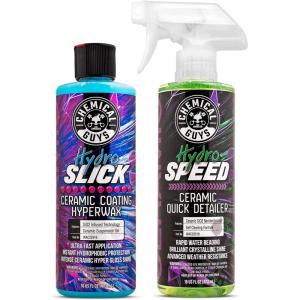 imageChemical Guys HydroSlick Hyper Car Wax ampamp HydroSpeed Ceramic Coating Quick Detailer Bundle 2 16 oz Bottles