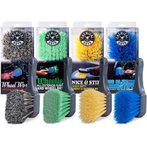 imageChemical Guys All Duty Brush Kit ACCG09 Wheel Works Brush  ACCG02 Nice ampamp Stiff Heavy Duty Carpet ampamp Interior Brush  ACCG05 Big Blue Stiffy Heavy Duty Brush  ACCG08 Wheelie Exterior Surface Brush