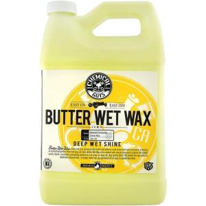 imageChemical Guys WAC201 Butter Wet Wax Deep Wet Shine for Cars Trucks SUVs RVs ampamp More 128 fl oz 1 Gallon Banana Scent