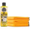 imageChemical Guys WAC20116 Butter Wet Wax Deep Wet Shine for Cars Trucks SUVs RVs ampamp More Banana Scent with MIC50603 Professional Grade Premium Microfiber Towels Gold 16quot x 16quot Pack of 3