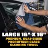 imageChemical Guys Clean Stroke DualSided Microfiber Glass Towels  16 x 16 Premium StreakFree Cloths for Cars Trucks SUVs  ScratchFree LintFree Detailing Towels for Clear Glass ampamp Mirrors 2 Pack