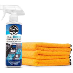 imageChemical Guys Total Interior Cleaner ampamp Protectant 16 oz  3 Pack Professional Grade Microfiber Towel  Car Interior Cleaning Kit for Dash Seats Carpet Glass Vinyl Leather and Plastic