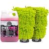 imageChemical Guys CWS22164 Mr Pink Foam Party Wash amp Wax 64 fl oz Tangerine Scent  Chenille Premium ScratchFree Microfiber Wash Mitt Lime Green 2 Pack 3 Items