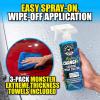 imageChemical Guys Hydro Charge Ceramic Spray Coating 16 Fl Oz with Monster Extreme Microfiber Towels 3 Pack High Gloss Paint Protection Spray with Thick Plush Towels for Car Wash Drying and Detailing