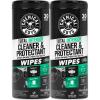 imageChemical Guys Total Interior New Car Smell Cleaner amp Protectant Wipes  AllinOne Interior Cleaning Wipes for Dashboards Vinyl Leather Fabric amp Glass  Cleans amp Protects New Car Scent 30 Ct30 Count Pack of 2