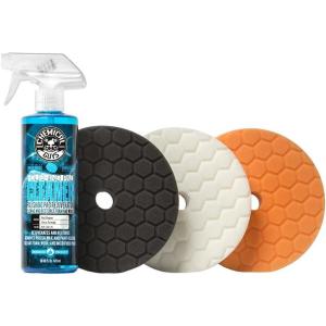 imageChemical Guys BUFX703 HexLogic Quantum Buffing Pad Sampler Kit 16 fl oz 4 Items 65 Inch Fits 6 Inch Backing Plate65 inches