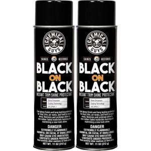 imageChemical Guys Black On Black Trim Shine  2 Pack11 oz Each Sprayable Dressing for Trim Tires Plastic amp Vinyl High Gloss Finish DrytoTheTouch Easy Spray Application